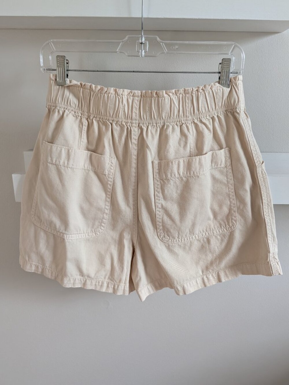 Madewell Denim Pull-On Paperbag Utility Shorts: Garment-Dyed Edition Sz 27 - Picture 3 of 4